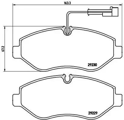 Комплект тормозных колодок дисковый тормоз P56066 BREMBO