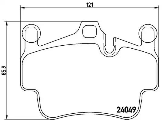 Комплект тормозных колодок дисковый тормоз P65015 BREMBO