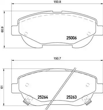 Гальмівні колодки дискові P83148 BREMBO