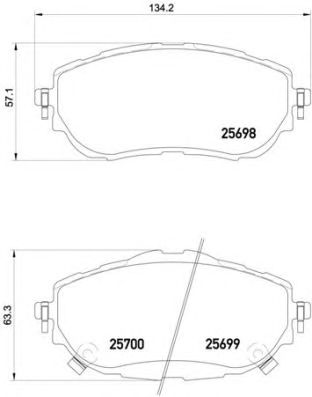 Гальмівні колодки дискові P83150 BREMBO