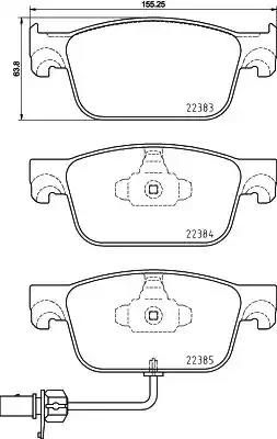 Гальмівні колодки пер. a4/a5 1.4 tfsi 2.0-3.5 tdi 15- P85153 BREMBO