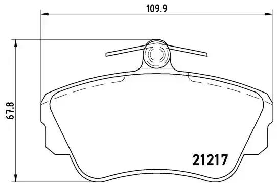 Комплект тормозных колодок дисковый тормоз P86010 BREMBO