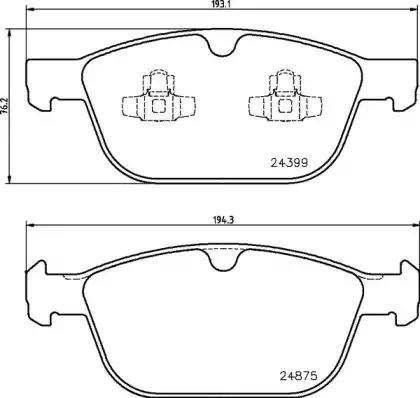 Комплект гальмівних колодок P86023 BREMBO