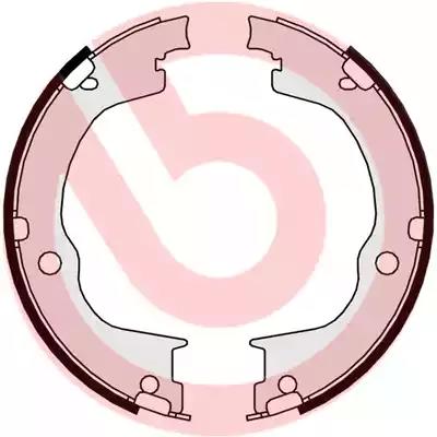 Комплект тормозных колодок стояночная тормозная... S10515 BREMBO