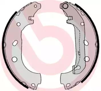 Колодки гальмівні барабанні комплект 4 шт S24539 BREMBO
