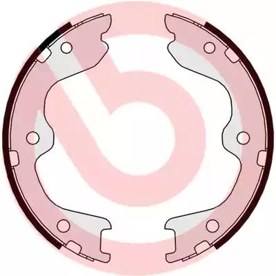 Комплект тормозных колодок стояночная тормозная... S56544 BREMBO