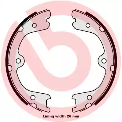Комплект тормозных колодок стояночная тормозная... S56546 BREMBO