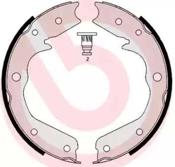 Комплект тормозных колодок стояночная тормозная... S59527 BREMBO