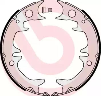 Комплект гальмівних колодок, стоянкове гальмо S83543 BREMBO