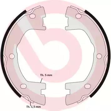 Комплект тормозных колодок стояночная тормозная... SA6506 BREMBO