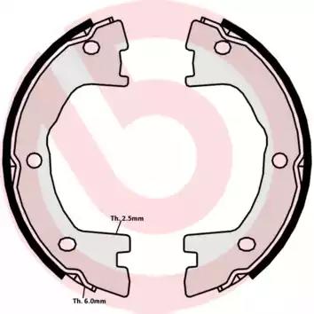 Комплект тормозных колодок стояночная тормозная... SA6508 BREMBO