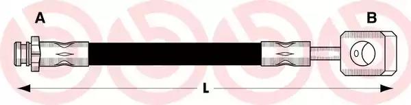 Тормозной шланг T15002 BREMBO