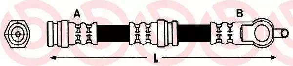 Тормозной шланг T49050 BREMBO