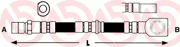 Гальмівний шланг T59022 BREMBO