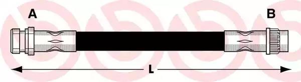 Тормозной шланг T68048 BREMBO