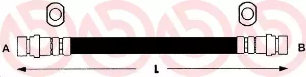 Тормозной шланг T83015 BREMBO