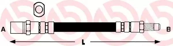 Гальмівний шланг T85007 BREMBO