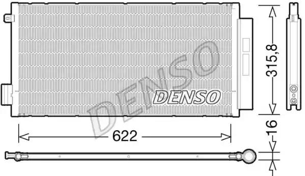 Радіатор кондиціонера  denso dcn09044 DCN09044 DENSO