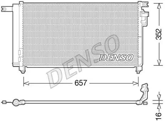 Конденсатор, система кондиціонування повітря DCN43001 DENSO