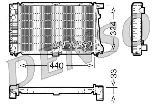 Радіатор, система охолодження двигуна DRM05032 DENSO