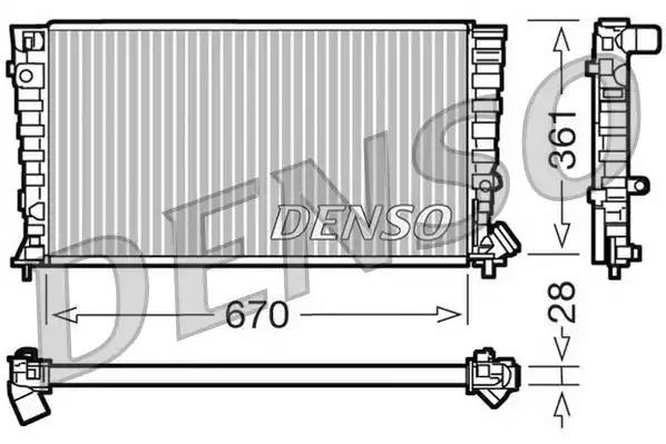 Радіатор, система охолодження двигуна DRM07030 DENSO