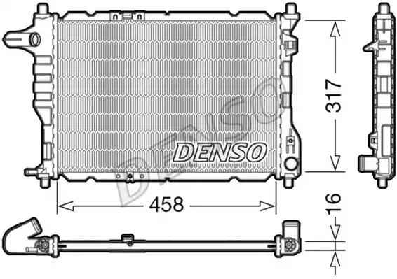 Радіатор, система охолодження двигуна DRM08005 DENSO