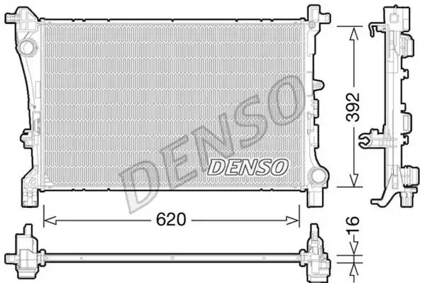 Радиатор охлаждение двигателя DRM09166 DENSO
