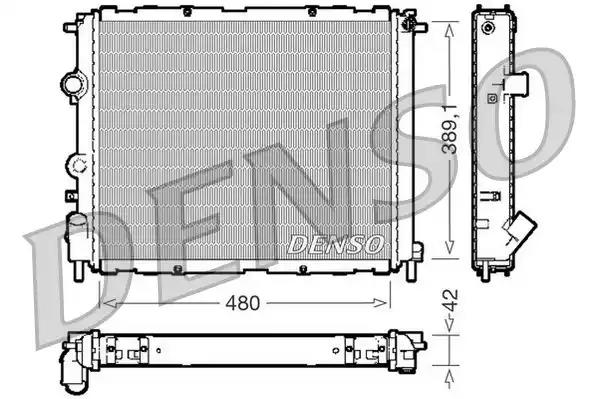 Радіатор, система охолодження двигуна DRM23009 DENSO