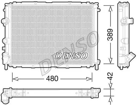 Радіатор, система охолодження двигуна DRM23033 DENSO
