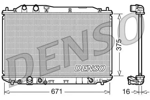 Радіатор, система охолодження двигуна DRM40018 DENSO