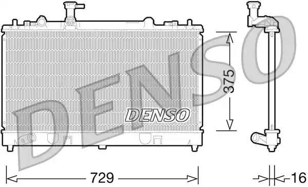 Радіатор, система охолодження двигуна DRM44028 DENSO