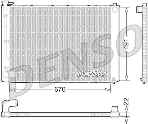 Радиатор охлаждение двигателя DRM51011 DENSO