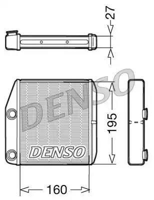 Радіатор обігрівача denso fiat/opel grande punto/corsa 10-19 05 DRR09075 DENSO