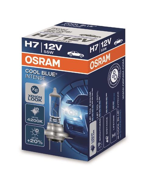 Лампа розжарювання h7 12v 55w px26d cool blue intense 64210CBI OSRAM