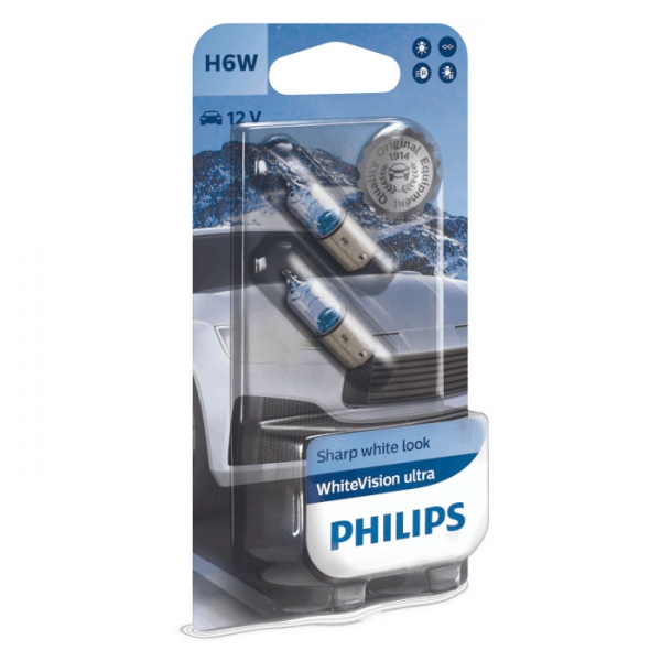 Zarowka 12v h6w 6w whitevision ultra 12036WVUB2 PHILIPS
