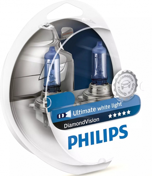 Лампа розжарювання h1 12v 55w p145s diamond vision 5000k вир-во philips 12258DVS2 PHILIPS