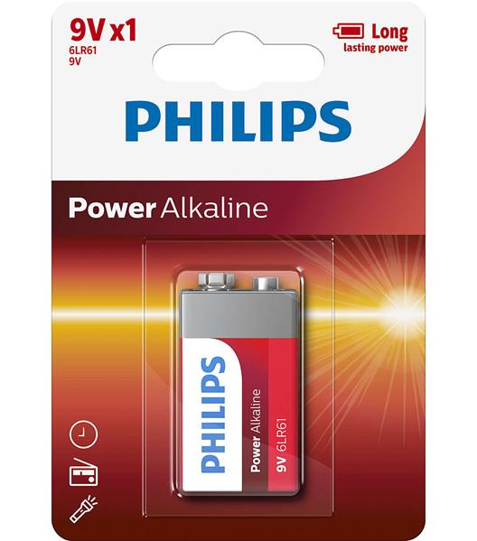 Батарейка прямокутна лужна 6LR61P1B10 PHILIPS