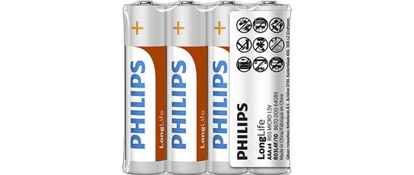 Батарейки aaa alcaline !4шт в упаковці! сольові R03L4F10 PHILIPS