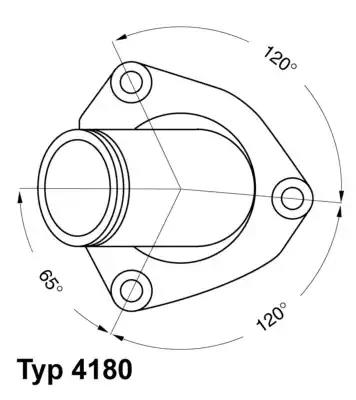 Термостат радіатора охолоджування 418082D WAHLER
