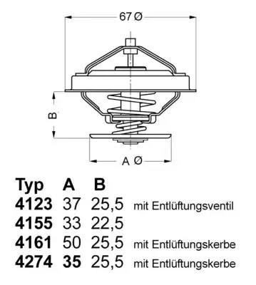 Термостат audi skoda vw 427492D WAHLER