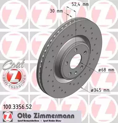 Диск гальмівний sport z 100335652 ZIMMERMANN