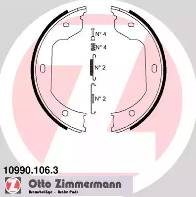 Колодки гальмівні барабанні к-кт 109901063 ZIMMERMANN