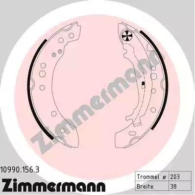 Szczęki hamulc. mitsubishi colt vi 04-12 109901563 ZIMMERMANN