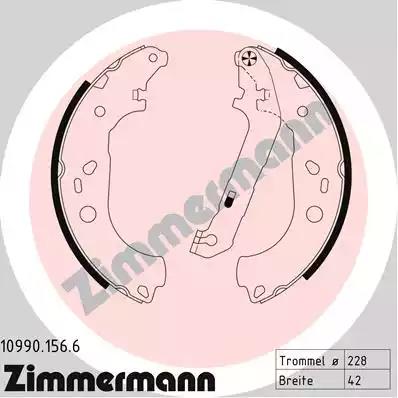 Szczęki hamulcowe ford focus 16-20cdti 08- /228x42/ 109901566 ZIMMERMANN