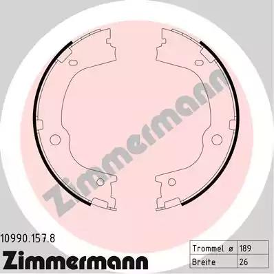 Szczęki hamulc. hyundai santa fe 09- ręczny 109901578 ZIMMERMANN