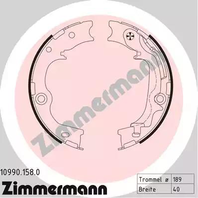 Szczęki hamulc. hyundai ix35 10- reczny 109901580 ZIMMERMANN