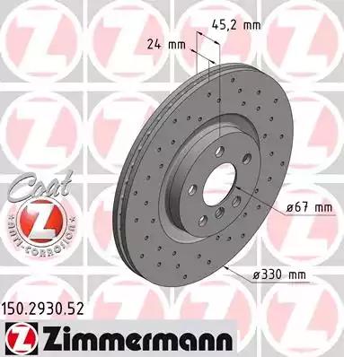 Тормозной диск 150293052 ZIMMERMANN