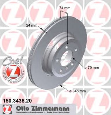 Диск гальмівний 150343820 ZIMMERMANN