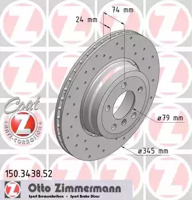 Тормозной диск 150343852 ZIMMERMANN