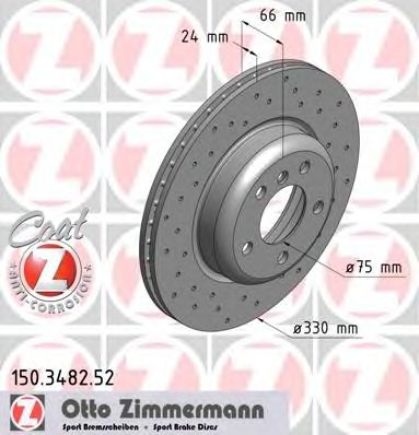 Диск гальмівний sport z 150348252 ZIMMERMANN